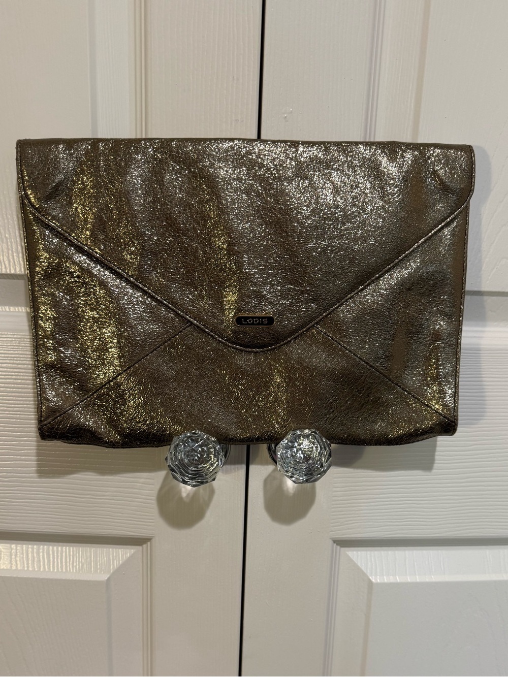 NWT! LODIS Olympus Edith Envelope Clutch Champagne